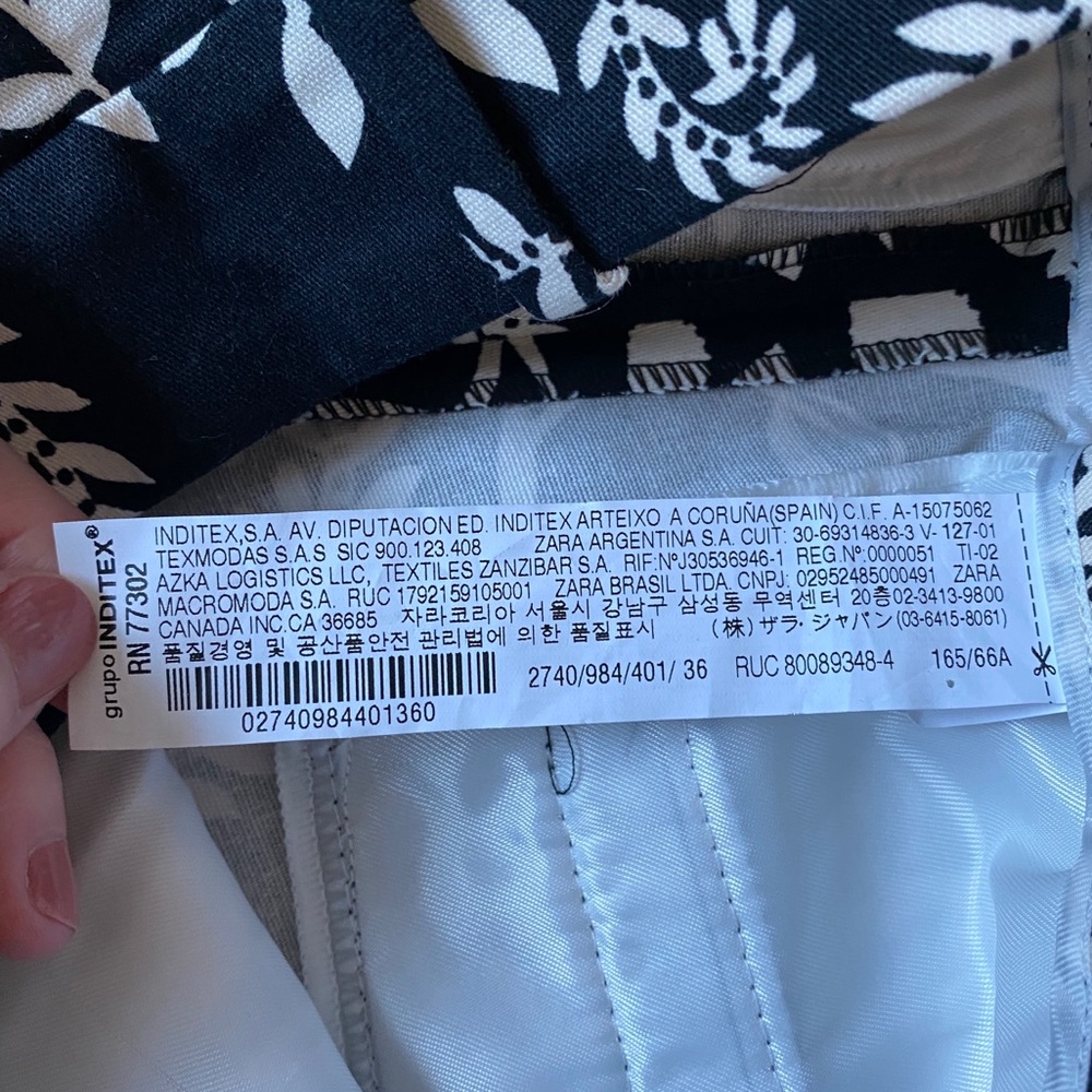 Zara Printed Chino Ankle Pants Size 4 - Picture 6 of 15